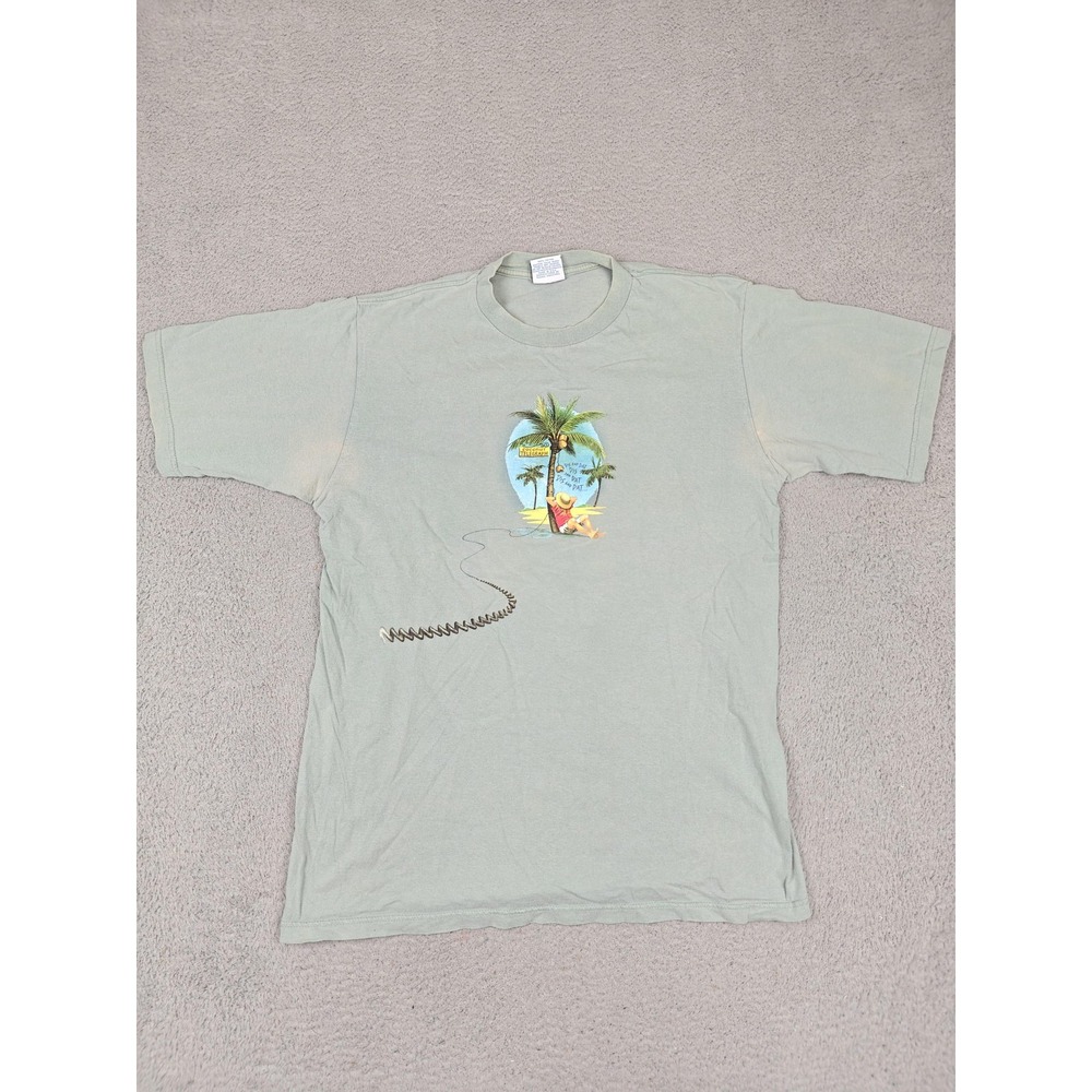 Vintage Caribbean Soul Shirt Mens XLT Green Coconut Telegraph Graphic USA‎ 1999